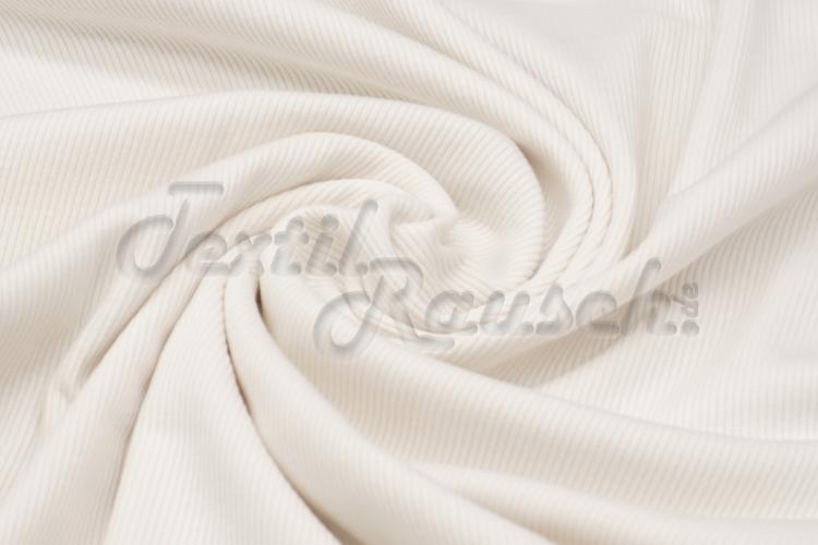 Rippstrickjersey Ecru