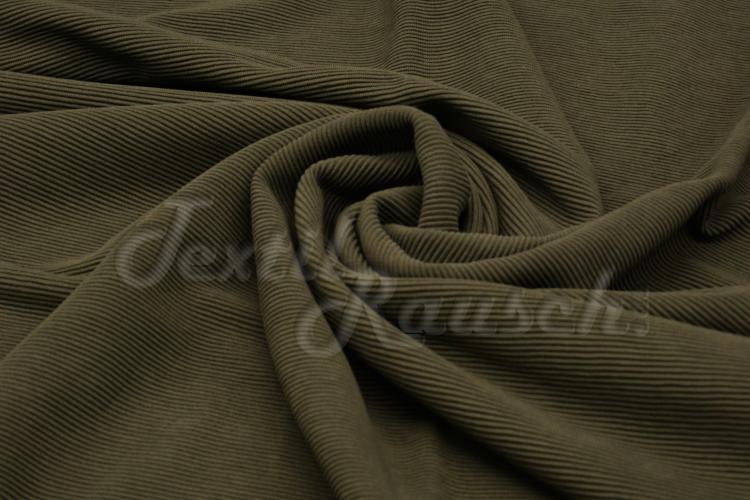 Rippstrickjersey Armeegrün