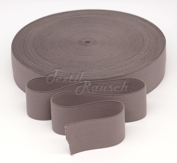 Gummiband Taupe Dunkel 40mm