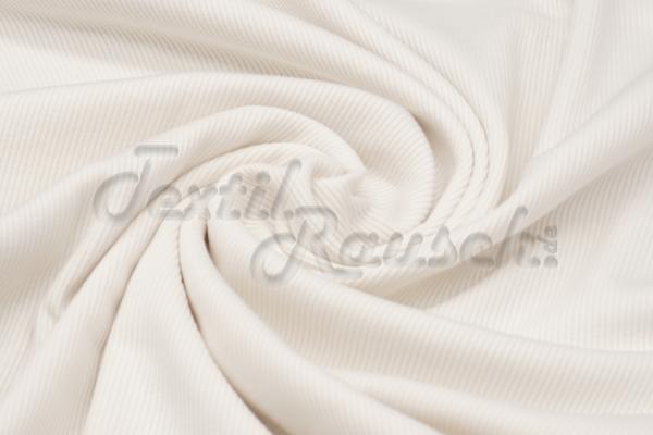 Rippstrickjersey Ecru