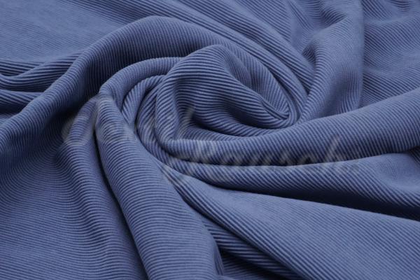 Rippstrickjersey Jeans Dunkel
